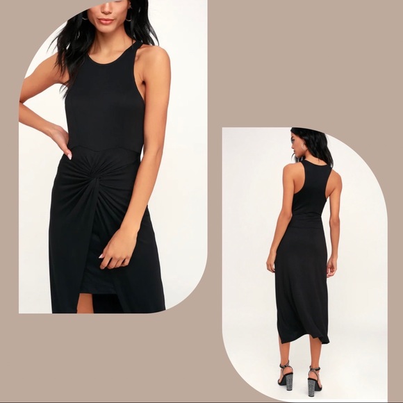 Lulus Liz Black Twist-Front High-Low Dress - Picture 10 of 10